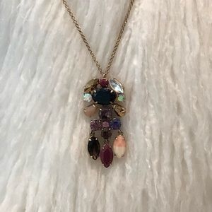 J. Crew Crystal & Rhinestone Pendant Necklace
